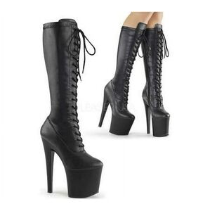 Pleaser Taboo 2021 Boots in Matte Black Vegan Leather (Size 7)